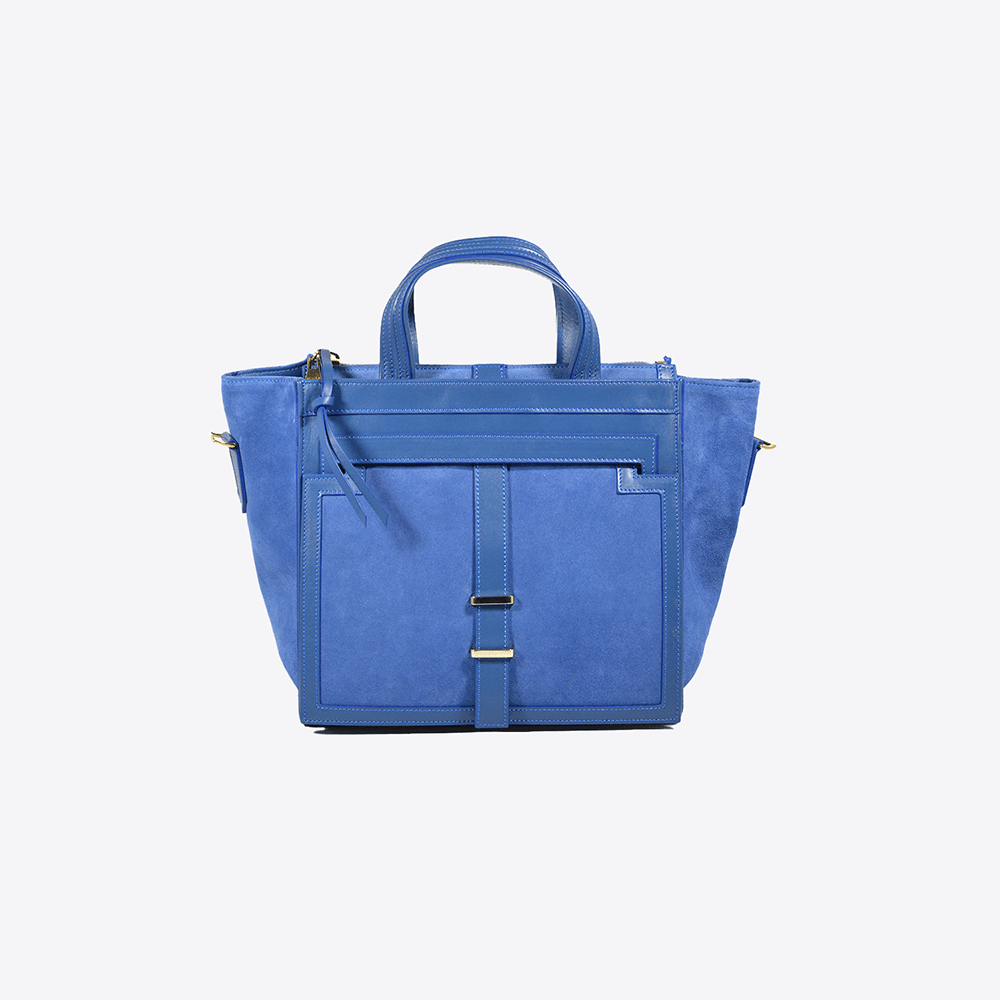BORSA MIURA MANHATTAN IN PELLE - Azure