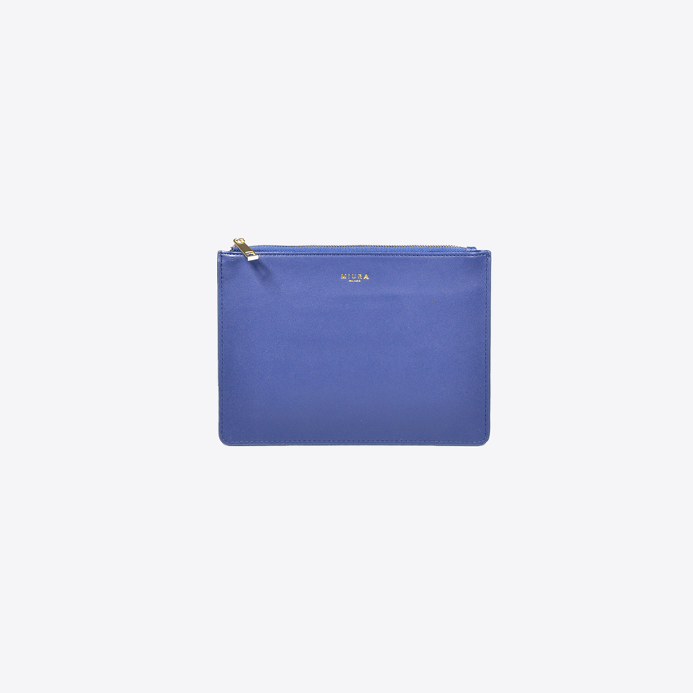 CLUTCH MIURA IN PELLE VEGANA - Blue Violet
