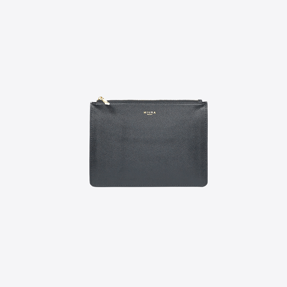 CLUTCH MIURA IN PELLE VEGANA - Black